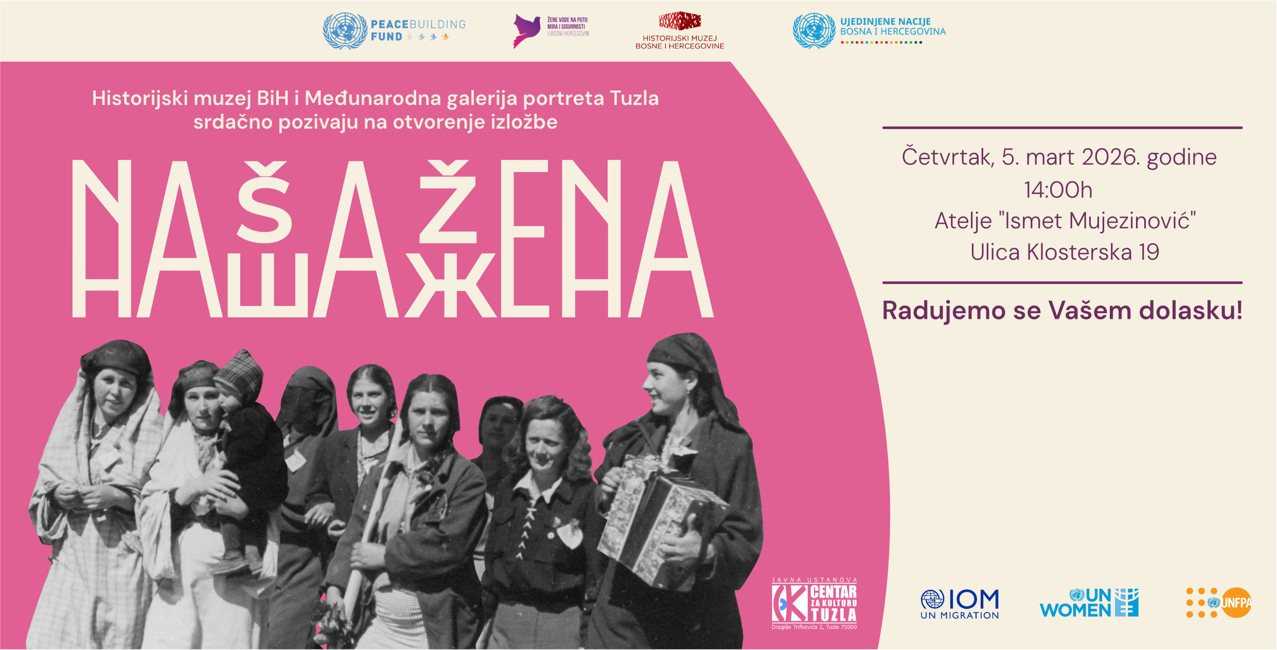 Historijski muzej Bosne i Hercegovine i Međunarodna galerija portreta Tuzla će povodom 8. marta predstaviti izložbu Naša žena